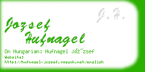 jozsef hufnagel business card